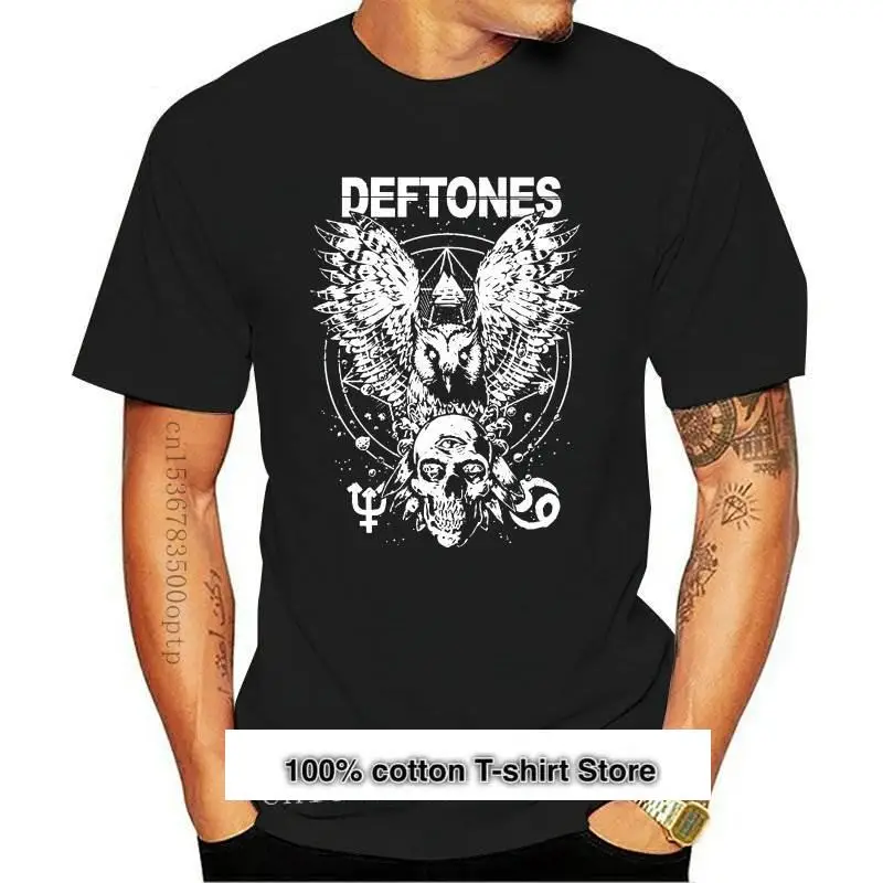 

Camiseta negra de DEFTONES для мужчин, camiseta de Band Rock, camisa de Metal альтернативva (2)