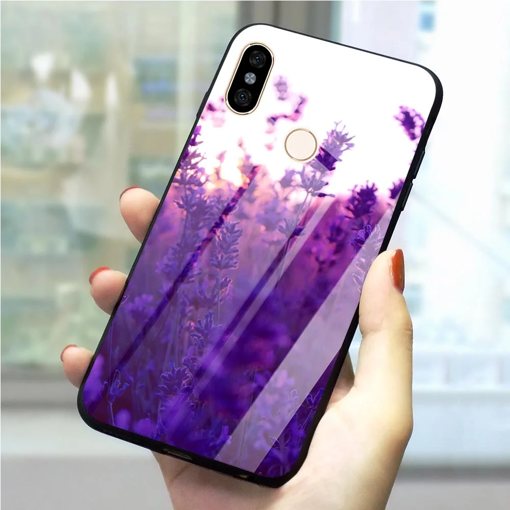 Простой Лавандовый чехол для телефона с фиолетовыми цветами Xiaomi Mi A1 из
