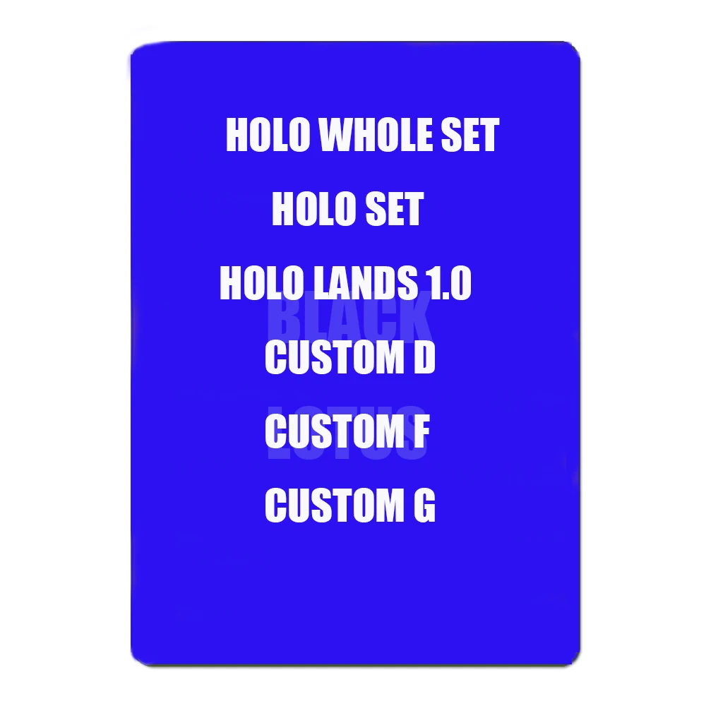 HOLO WHOLE SET Cards Black Core Proxy King Game Cards Premade Set BL TOP Quality Custom Playing Cards Board Games Poker