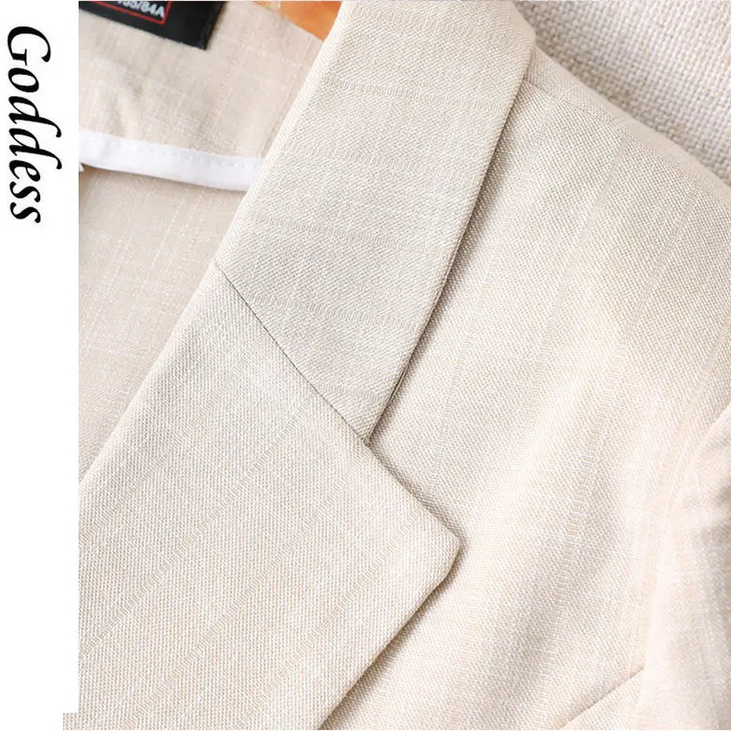 

2021 New Korean Professional OL Loose Casual Suit Jacket Large Size Cotton and Linen Suit Women Thin Section Spring and Summer