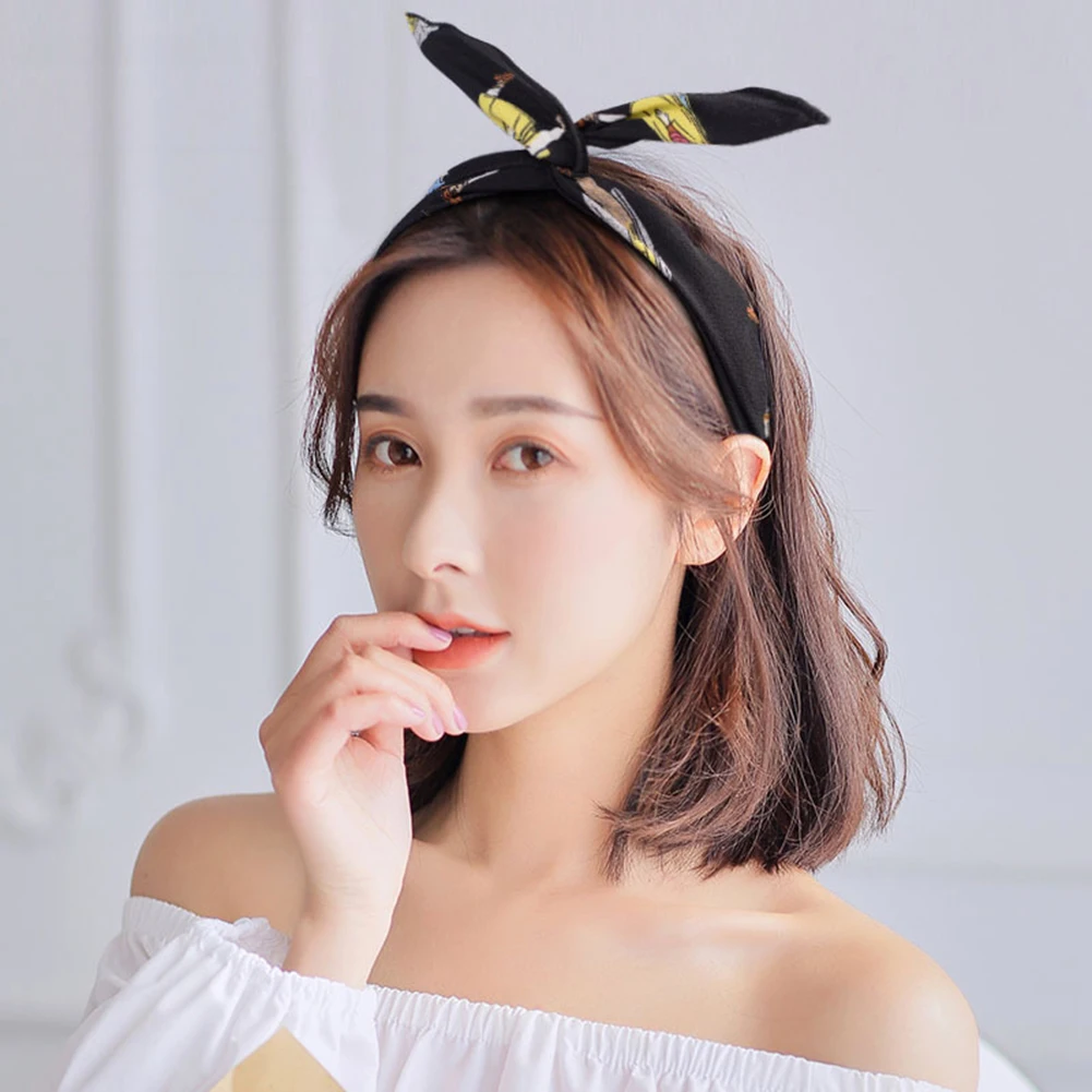 

New Style Bowknot Makeup Knot Headbands Colourful Cute Rabbit Ears Accessories For Girls Accessory Turban Headband Christmas Gif