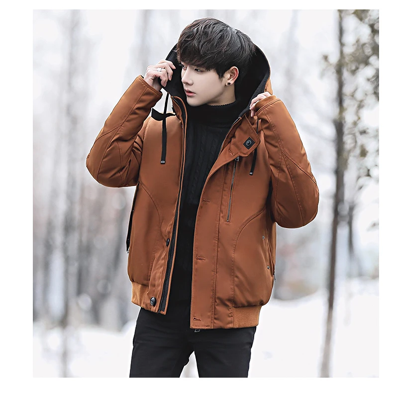 Мужской пуховик piumino uomo inverno 2 цвета черный doudoune куртка мужская с капюшоном ветрозащитная Верхняя одежда Повседневная белая пуховая куртка s Мужская