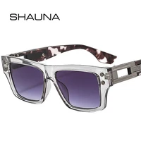 shauna retro square sunglasses women brand designer fashion metal rivets decoration shades uv400 men gradient sun glasses