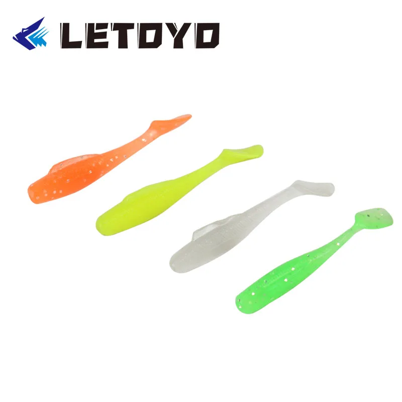 

LETOYO 5pcs/10pcs Soild color Fishing Lures 2021 New Soft Baits Artificial Silicone Lure Trout Feeder For Tools