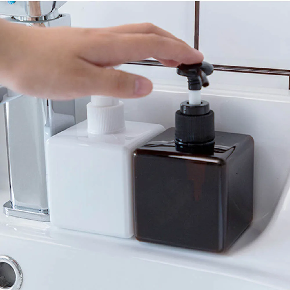 Скандинавская Белая Квадратная пластиковая бутылка PETG для ванной комнаты