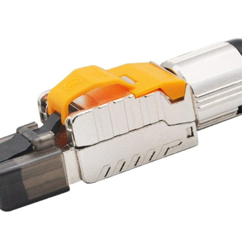 

Tool-Free Shielded RJ45 Cat 8 Termination Plug Cat8 Plug / Cat8 Connector Modular for 22/23/24AWG Cable 40GB Network
