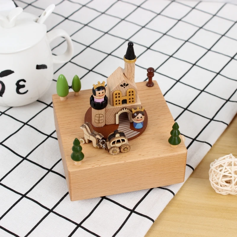 

1 wooden music box music box creative birthday gifts for all ages, holiday gifts, room decoration, home decoration supplies