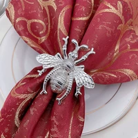 12pcslot animal insect napkin ring alloy napkin ring wedding hotel tableware napkin buckle desktop decoration