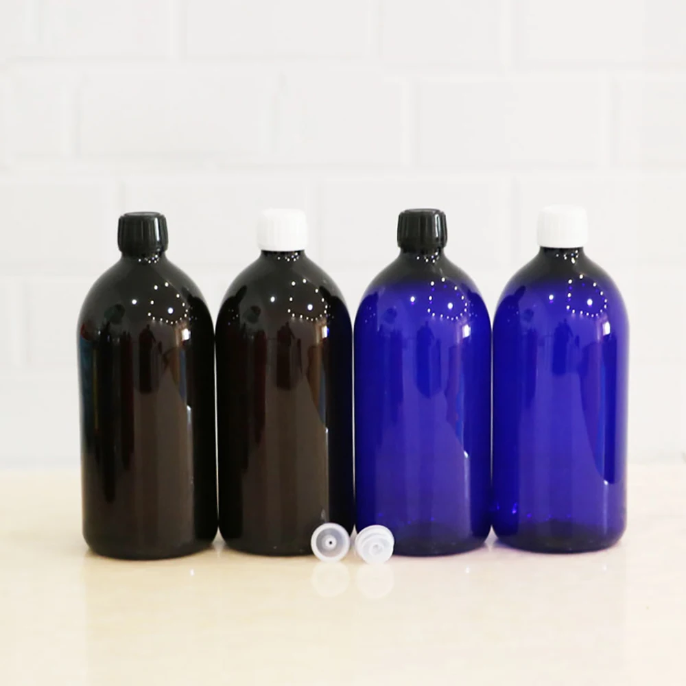 Bright Skin Care Plastic Bottle 1000ml Shampoo Shower Gel PET bottle With tamper evident cap