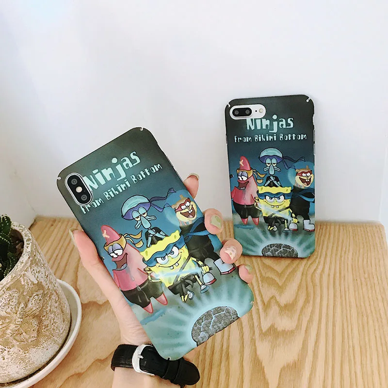 Забавный мультяшный узор Скраб чехол для телефона iPhone 6 6s 7 8 Plus X Xs XR Max твердый PC
