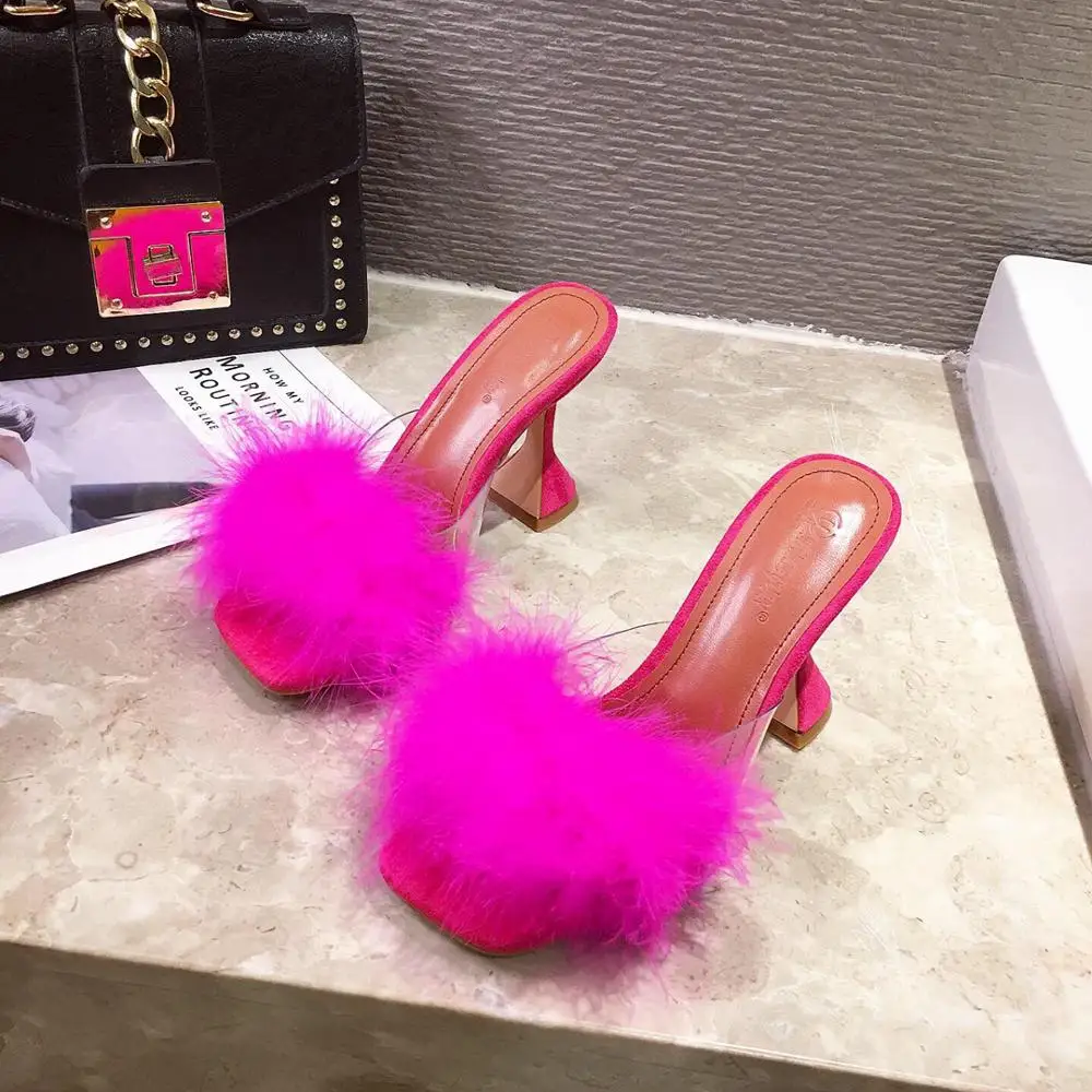 Женские брендовые дизайнерские туфли MIULAMIULA мягкие лодочки из кроличьей шерсти