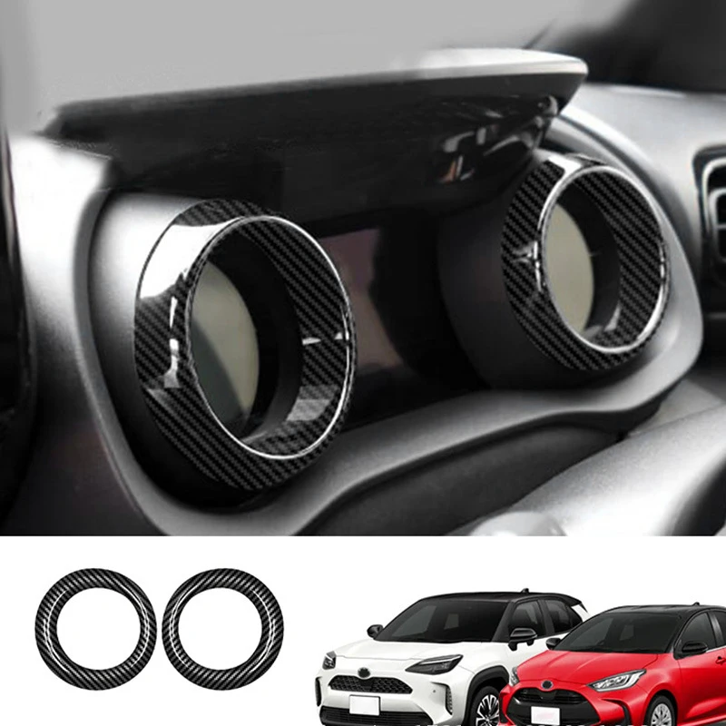 

Car Carbon Fiber Dashboard Interior Instrument Frame Cover Trim for Toyota Yaris Cross 2020 2021