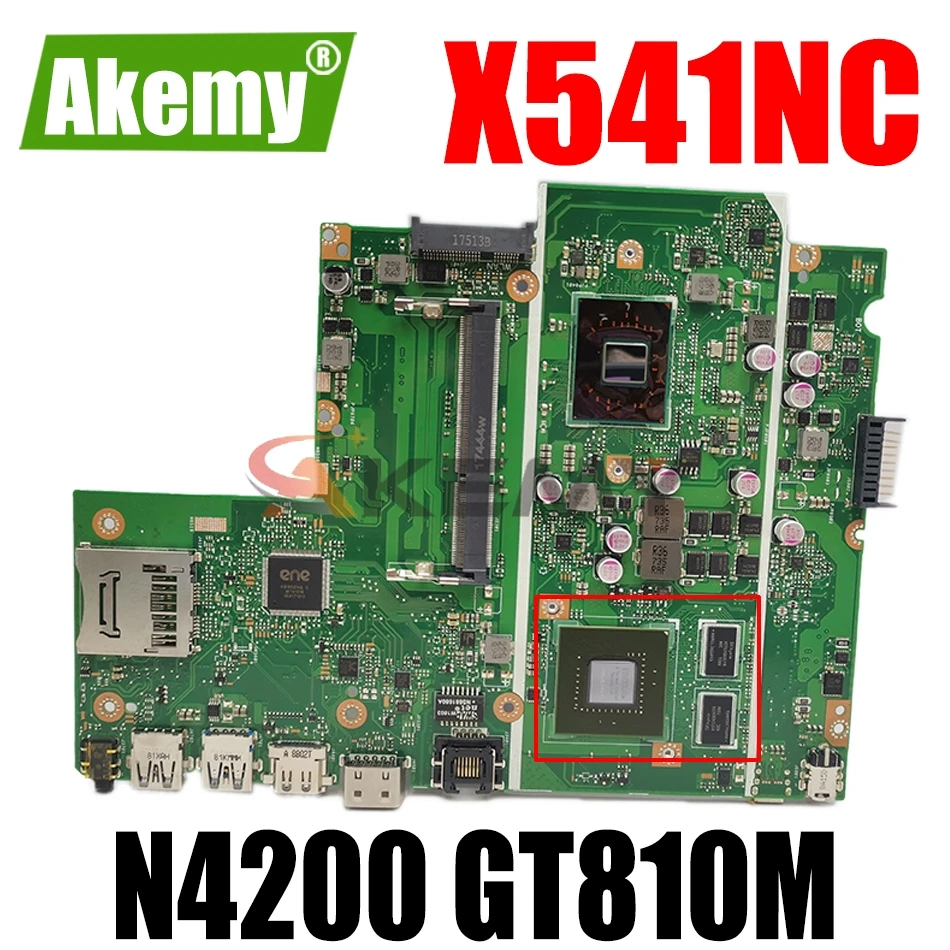 

AKEMY X541NC Laptop motherboard for ASUS X541NC X541N original mainboard Celeron N4200 CPU GT810M