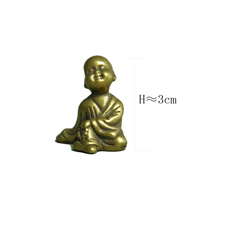 Китайская коллекция фэн-шуй бронзовый монах маленькое искусственное украшение