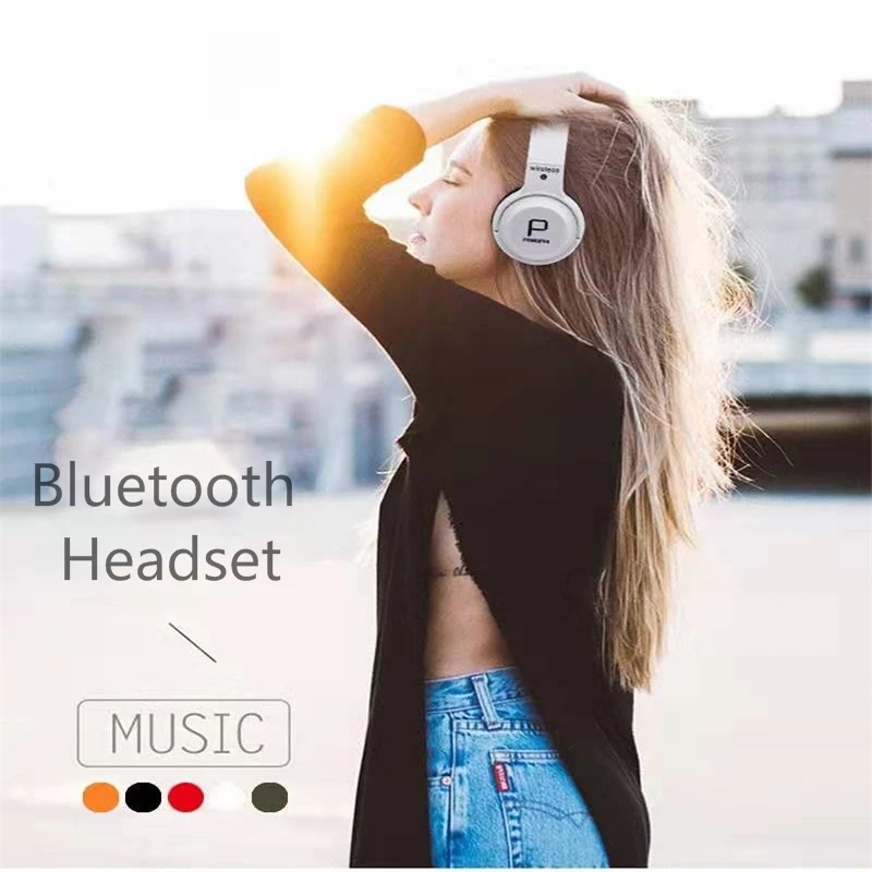 Беспроводная bluetooth-гарнитура Mp3 сабвуфер Выдвижная складная игровая гарнитура Поддержка TF карты, режим AUX, вызов. Функция fm-радио
