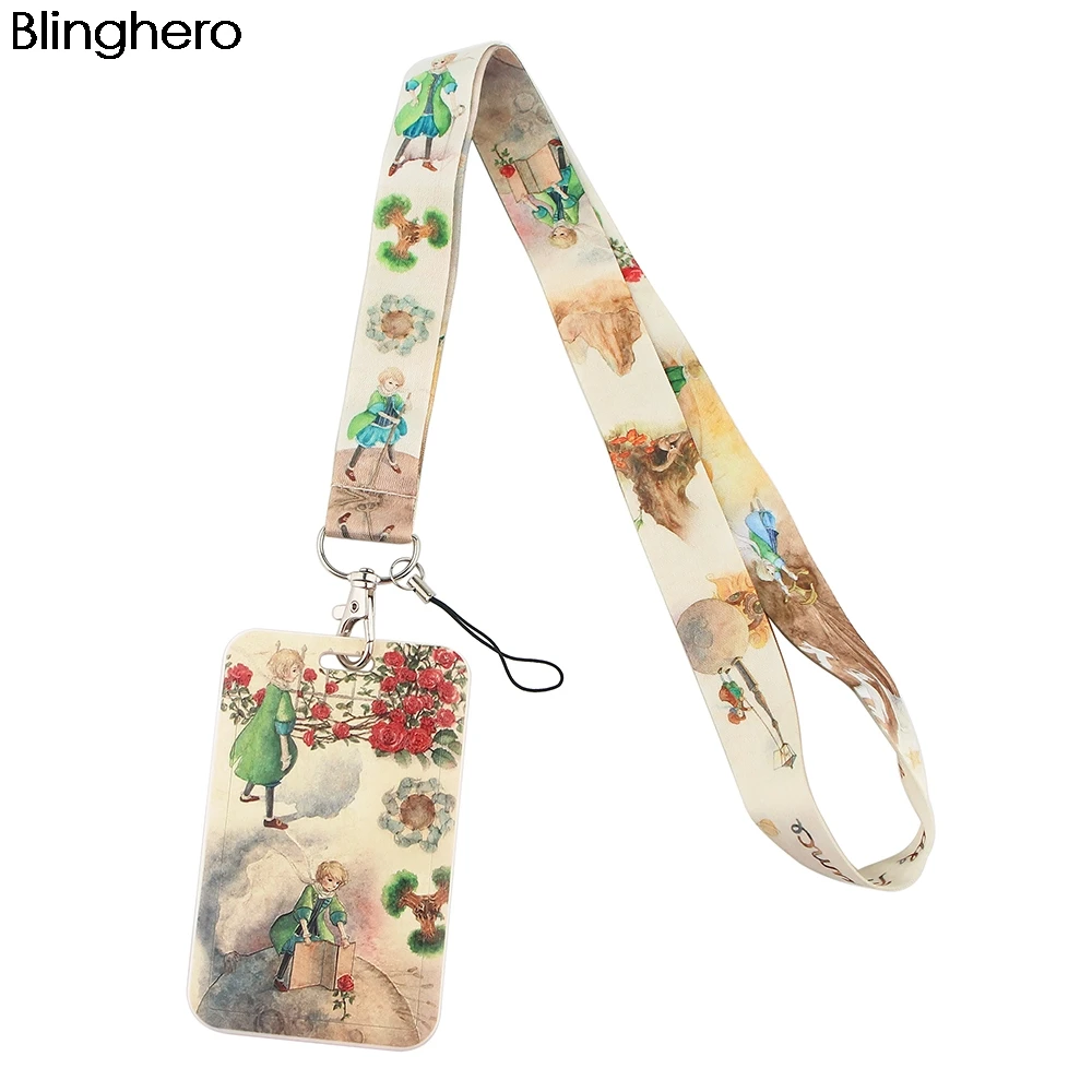 

20pcs/lot BH1369 Blinghero Cartoon Little Prince Bank Credit Card Holders Bus Holders Identity Badge With Lanyard For Key Office