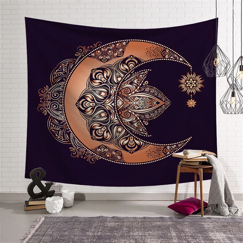 

Aesthetic Tapestry Bedroom Art Wall Hanging Home Decor Indian Mandala Tapestry Tarot Card Tapestries Sun Moon Wall Decor