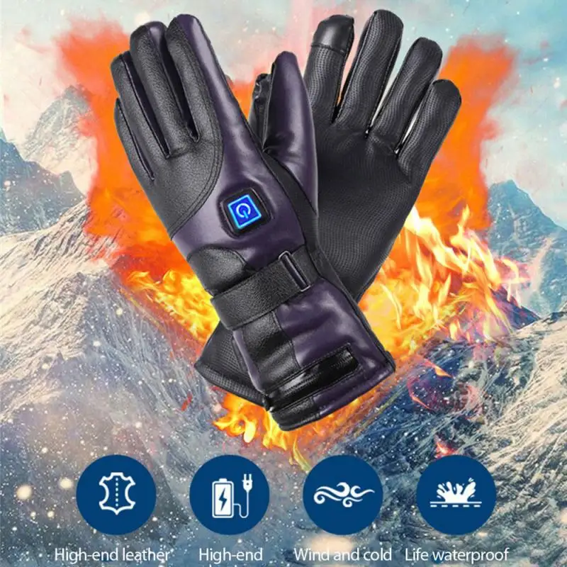 

Men Women Rechargeable Electric Warm Heated Gloves Battery Powered Heat Gloves Winter Sport Heated Gloves For Climbing