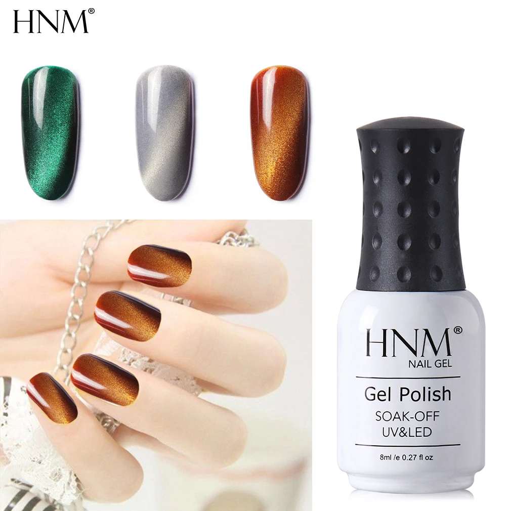 HNM широкая линия кошачий глаз Гель лак для ногтей 3D магнитный эффект УФ