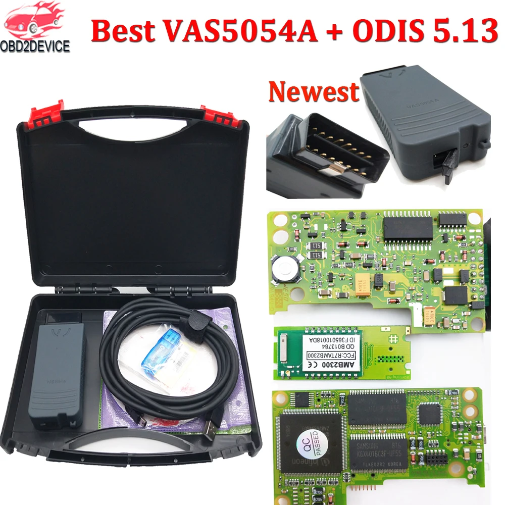 Лучший Bluetooth VAS 5054A полный чип OKI VAS5054A ODIS V4.4.1/5.1.3 новые Vas 5054 автомобилей OBD2 инструмент диагностики для протокол унифицированной информационной системы