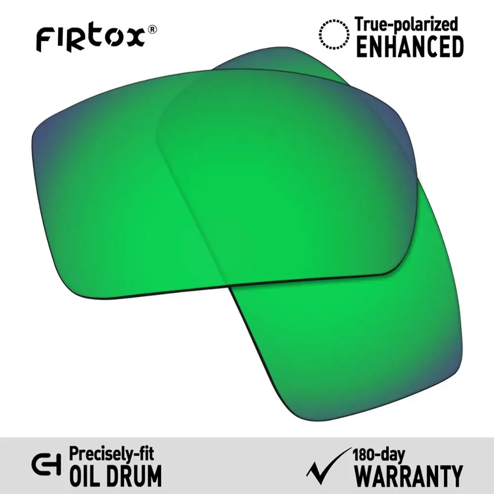 Green-Polarized Firtox настоящие поляризованные Сменные рассеиватели UV400 для солнцезащитных очков-солнцезащитных очков с масляным барабаном(Только Совместимые линзы)-несколько цветов - Цвет линз: Green-Polarized