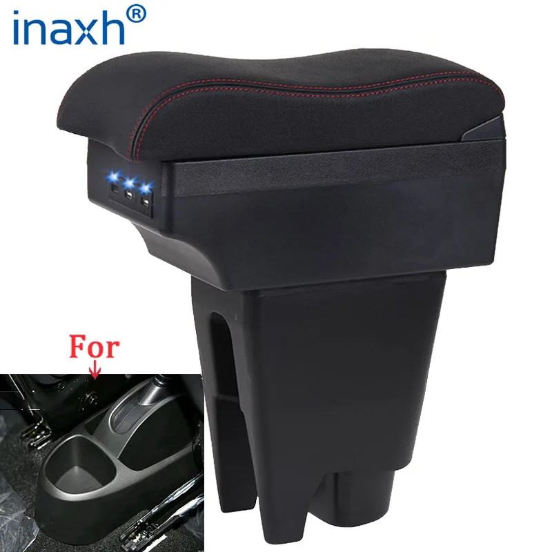 

For Peugeot 107 Armrest For Citroen C1/Toyota Etios Aygo BJ armrest box Car Accessories Store box Interior Parts details USB