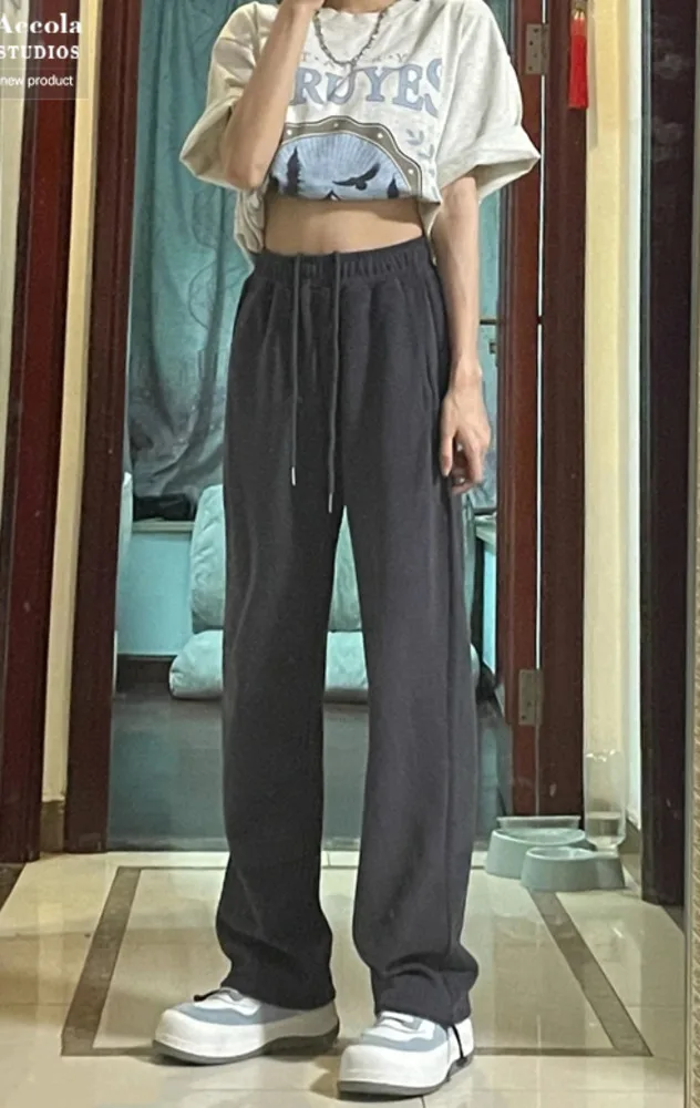 

Pants Women Chopsticks Pants Thin Drawstring Leggings Loose Straight Casual Pants Men's And Women's Same Versatile Guard Pants