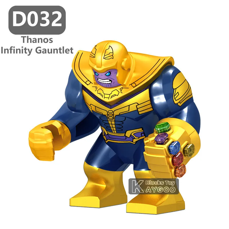 Thanos with Gautlet Одна распродажа, Большие Супер герои, анти Веном, танос, калл, обсидиан, Халк, Бастер, Человек-паук, Бэтмен, Бэйн, фигурка, модель, строительные блоки, игрушки - Цвет: Thanos with Gautlet