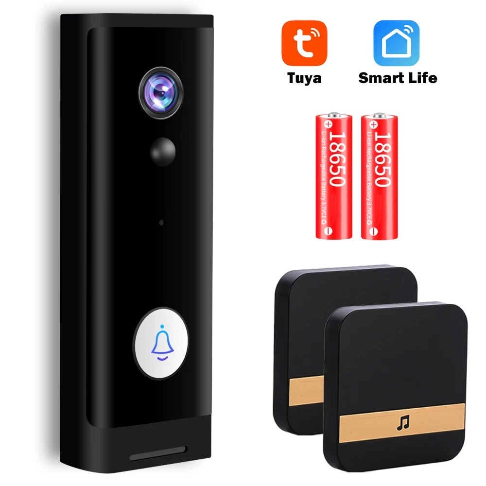 

Tuya 1080P HD Video Doorbell Camera WiFi Wireless Doorbell Smart Home Door Bell Camera Outdoor Mini Video Intercom Two Way Audio