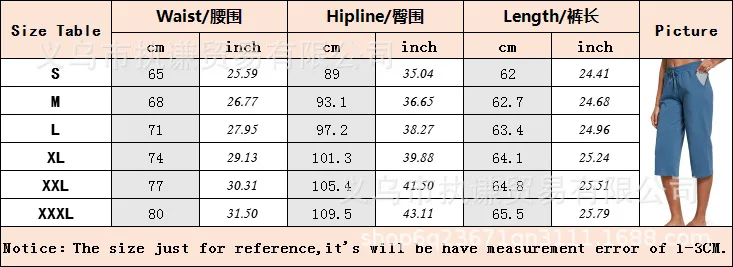 

Wepbel Summer Solid Color Women Shorts Casual Lace-up Straight Cropped Pants Plus Size Pocket Lace Up Calf-length Pants Trousers