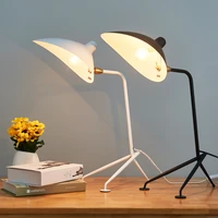nordic wrought iron legs study lamp e27 led reading lamps button switch eu us plugin type for bedroom study room table lamp