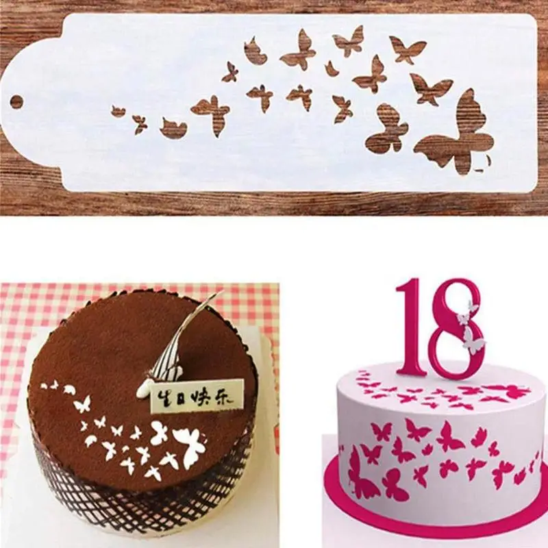 Бабочка торт шаблон формы помадки спрей инструмента для украшения торта свадьба