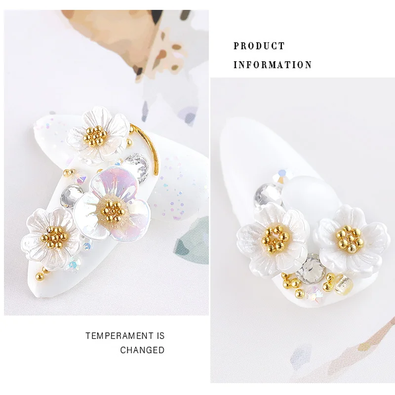 1 коробка смешанные натуральные цветы на полочки Шарм жемчуг красочный бисер