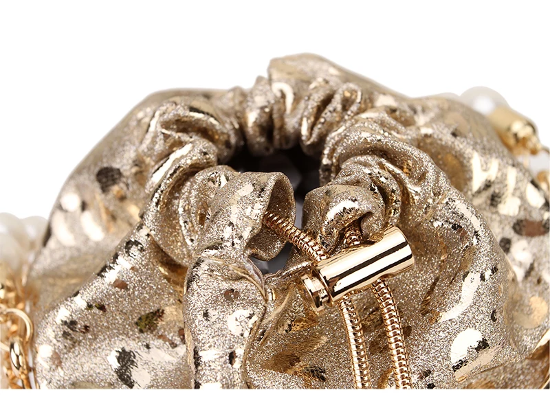 Высокое качество роскошная жемчужная ручка Алмазное металлическое ведро