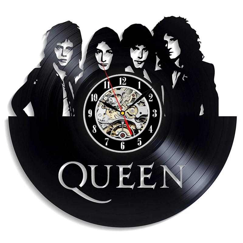 Настенные часы Queen Rock Band с музыкальной темой классические светодиодный виниловая