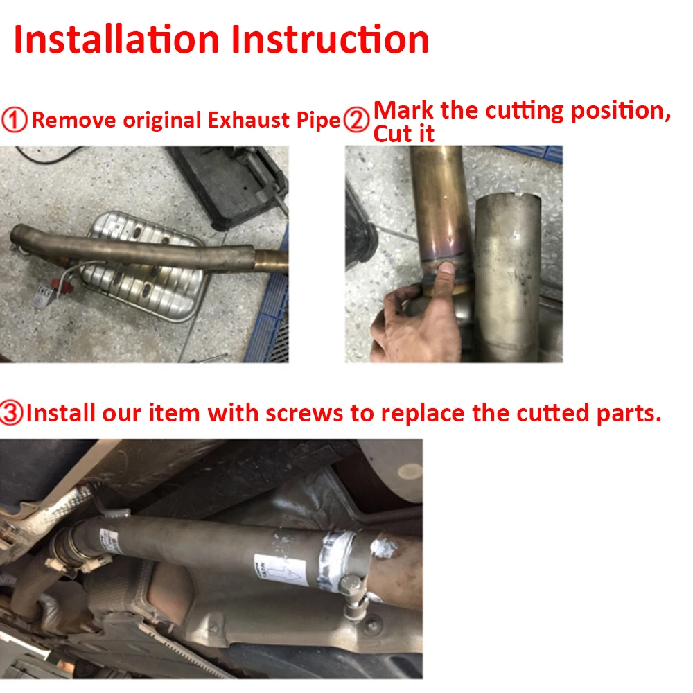 Резонатор центра средний глушитель удаление выхлопной трубы для Volkswagen VW Golf R 7 MK7