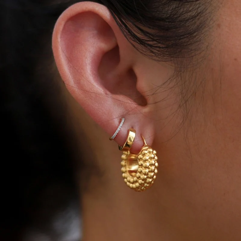 

2021 New Metal Circle Earrings Are Suitable For Women's Fashion Retro Jewelry Temperament Girls' Party Daily Jewelry Gifts