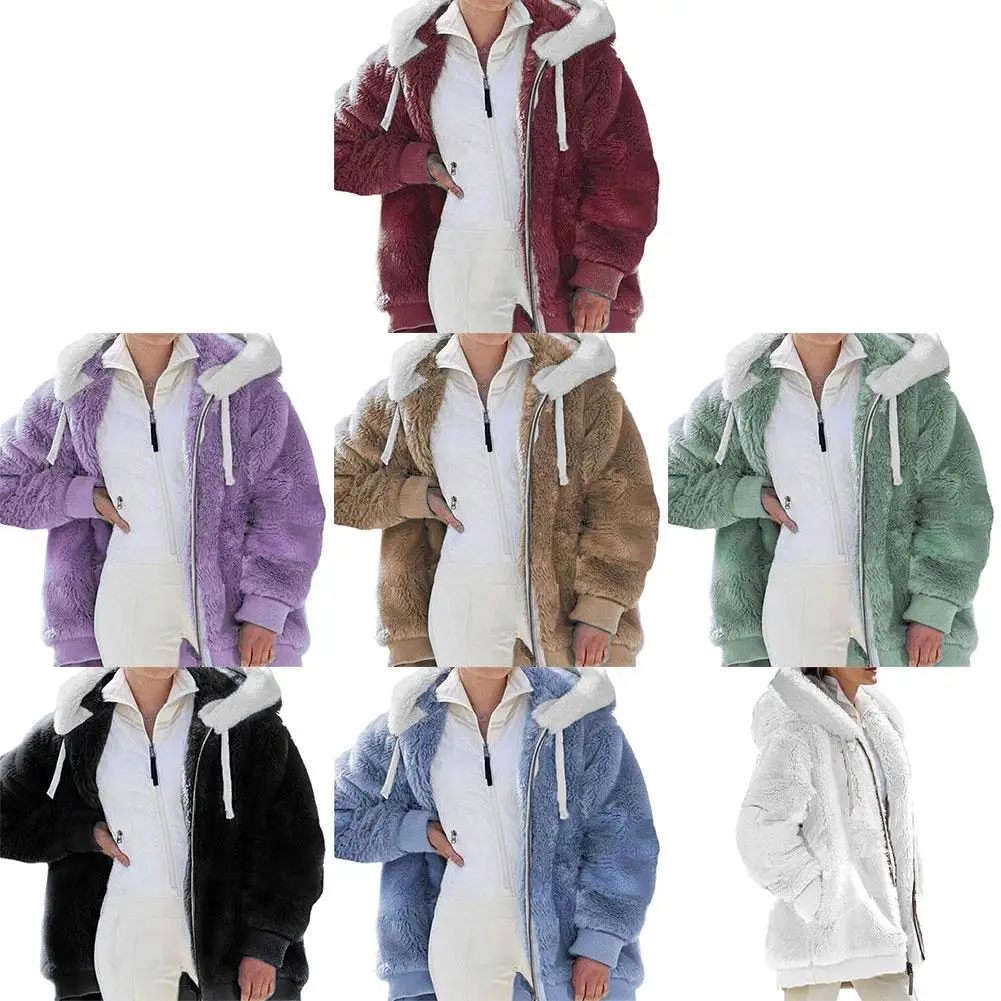 Женское пальто из искусственного меха новинка 2021 зимняя теплая куртка с