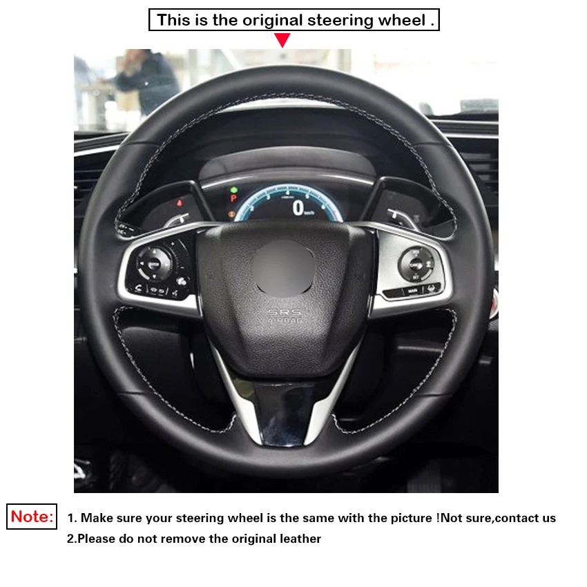 Черная замшевая накладка на руль LQTENLEO для Honda Civic 10 2016 2019 CRV CR V 2017 2019|Чехлы руль| |