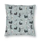 Наволочка для подушки Westies And cintie Dogs 45x45, домашний декоративный чехол для диванной подушки шотландского терьера с принтом, двусторонняя наволочка для дивана