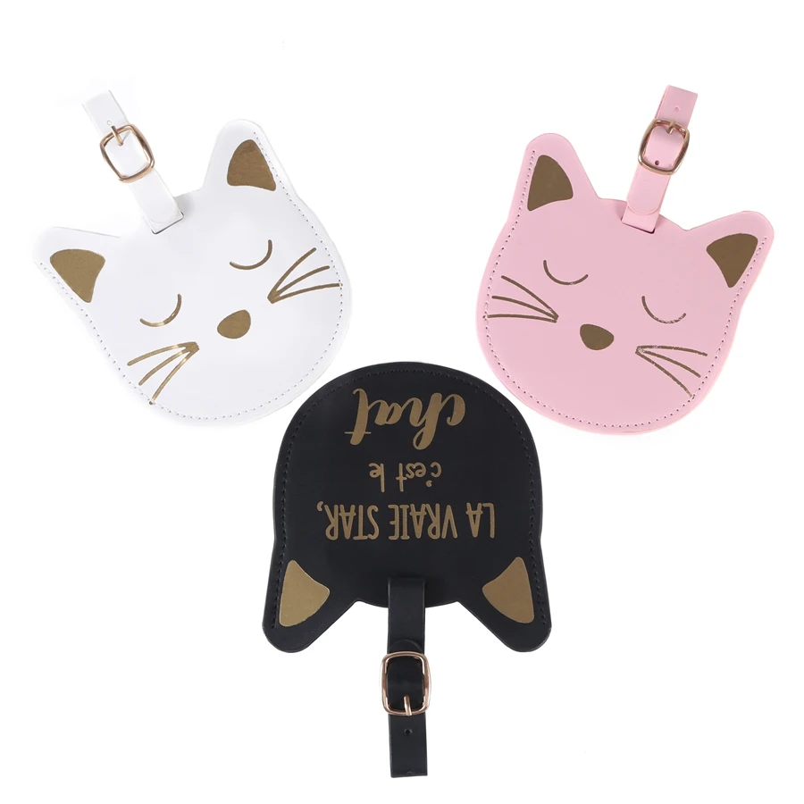 Кожаный чемоданчик для багажа красивая сумка с котом подвесная аксессуары