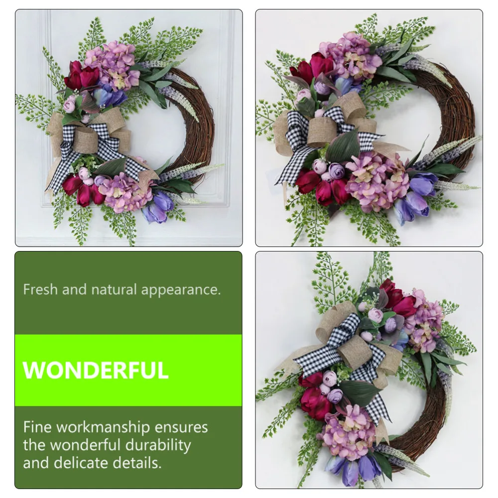 

1PC European Style Imitation Wreath Pendant Wedding Door Hanging Garland Decor
