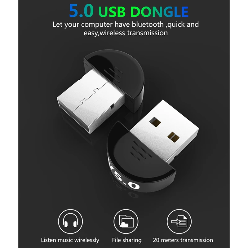 Bluetooth адаптер 5,0 USB настольный компьютерный блок фар Bluetooth аудио приемник Ключ Музыка Аудио приемник Windows передатчик