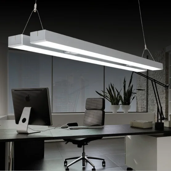 Светодиодная полосная Люстра для офиса современный креативный светильник