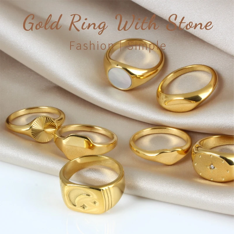 Кольца для женщин и девушек из нержавеющей стали в стиле хип-хоп |