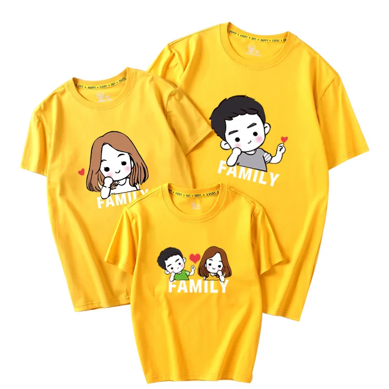Семейные комплекты новая модная футболка Мужская хип хоп женская с буквенным