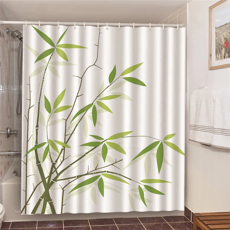 Водонепроницаемые шторы для ванной зеленая простая декоративная занавеска душа