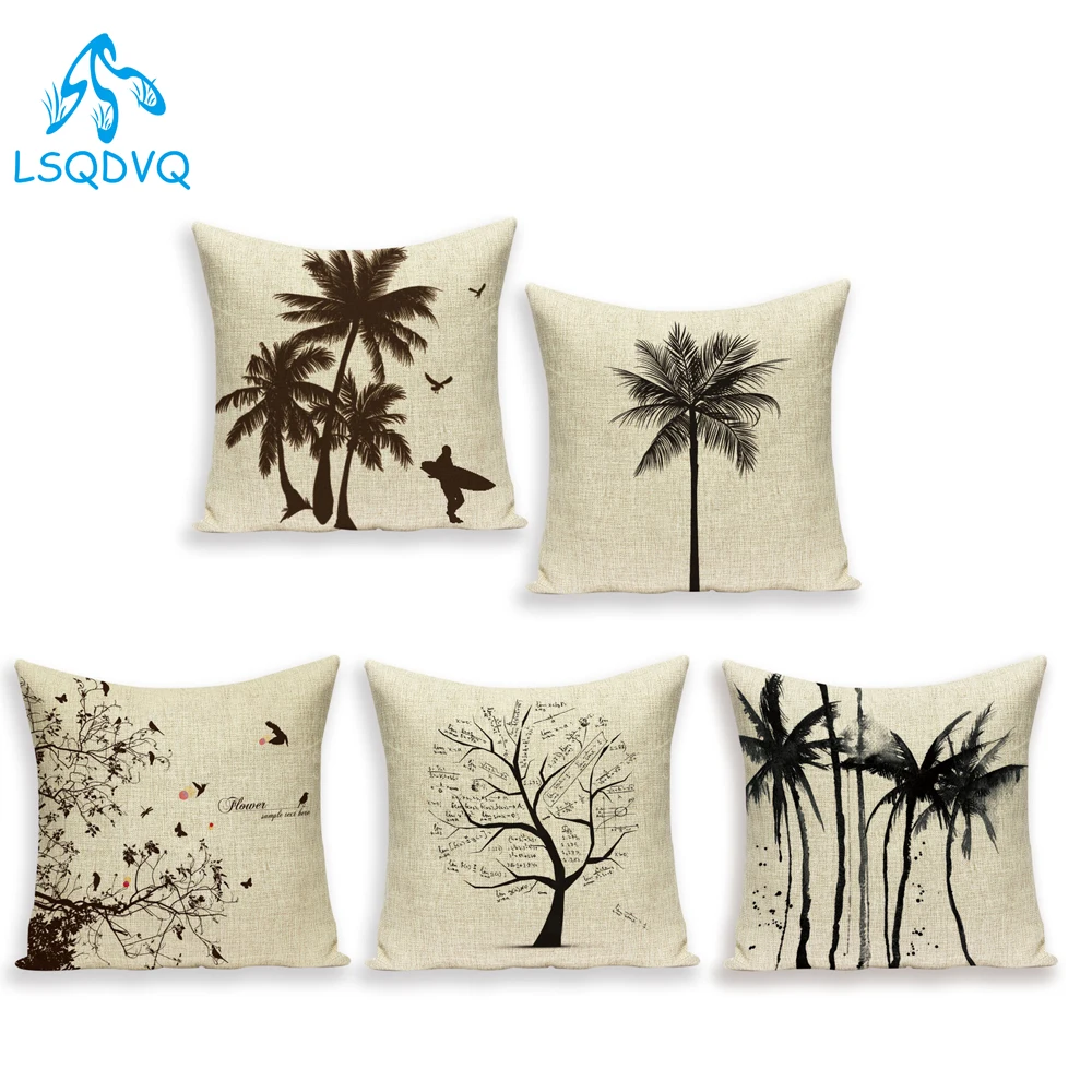 Простые Чехлы в стиле ретро чехлы для подушек скандинавском с изображением сосны