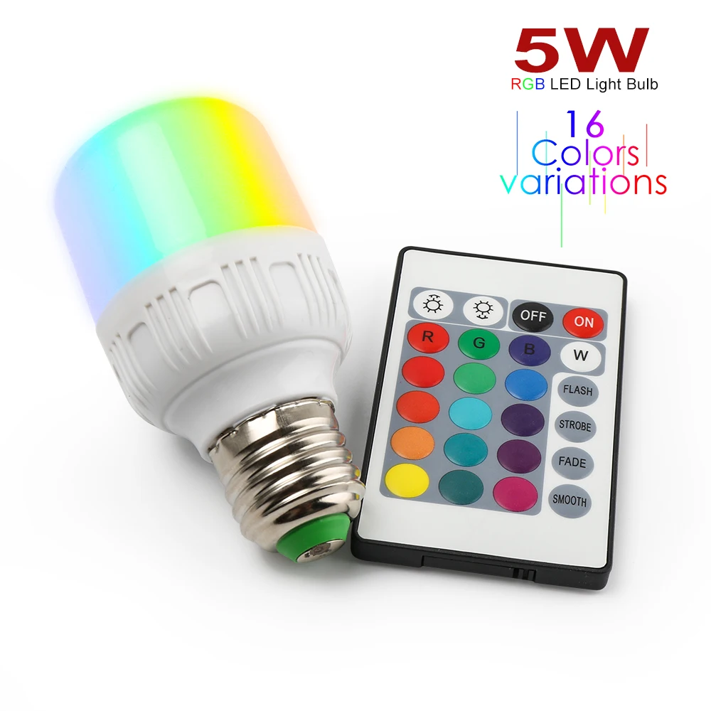 4 шт./лот 5 Вт 10 RGB Светодиодная лампа с пультом дистанционного управления