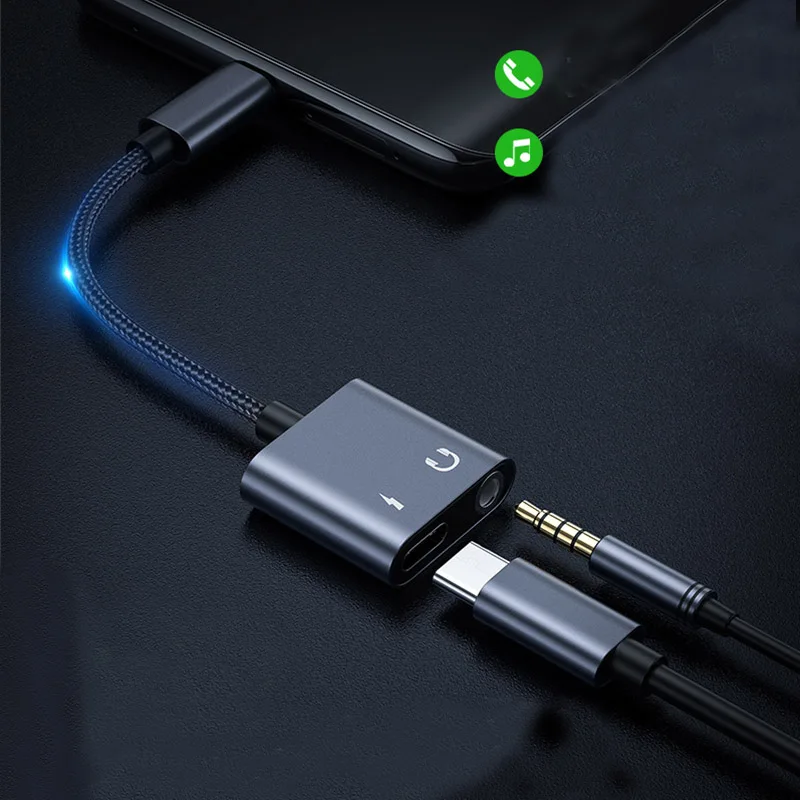 Новый Usb-адаптер 2 в 1 с портом Type-C на аудиоразъем 3 5 мм зарядное устройство адаптер